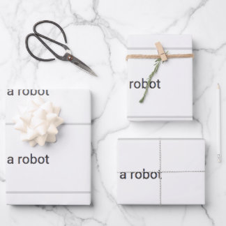 Ich bin kein Roboter Geschenkpapier Set