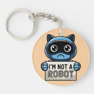 Ich bin kein Roboter-Kater-Schlüsselanhänger Schlüsselanhänger