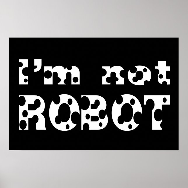 Ich bin kein Roboter Poster (Vorne)