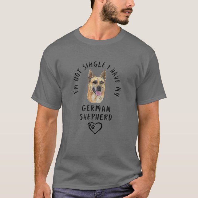 Ich bin kein Single, dass ich meinen DEUTSCHEN Hun T-Shirt (Vorderseite)