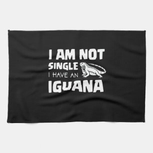 Ich bin kein Single Ich habe eine Iguana Geschirrtuch