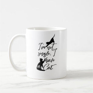 Ich bin kein Single, ich habe eine Katze   Katze L Kaffeetasse