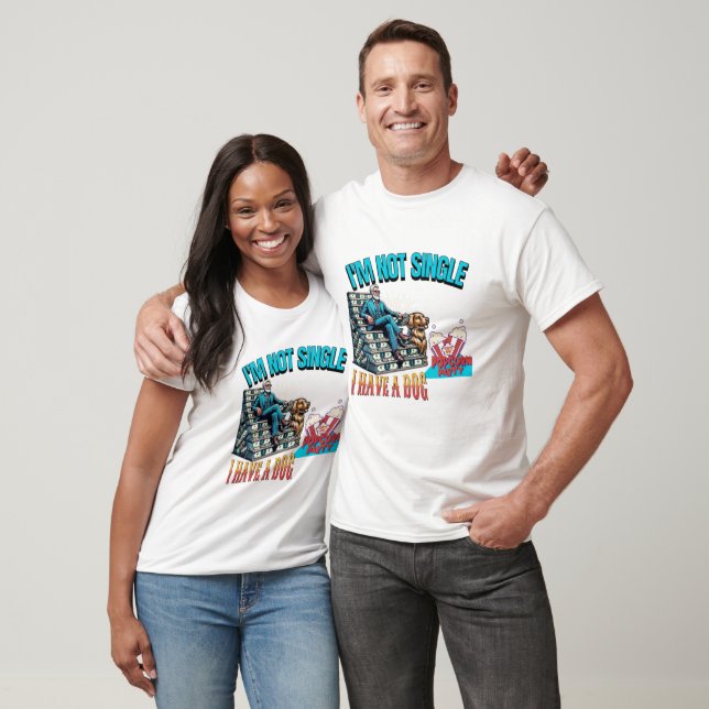 Ich bin kein Single, ich habe einen Hund T-Shirt (Unisex)