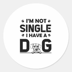 Ich bin kein Single - Rhodesian Ridgeback Runder Aufkleber