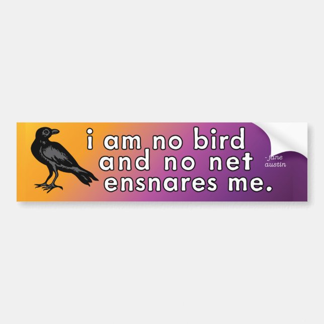 Ich bin kein Vogel und keine Netzensnade mich - Ja Autoaufkleber (Vorne)