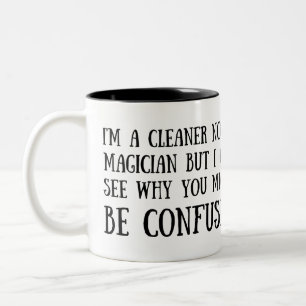 Ich bin kein Zauberkünstler, aber ich kann sehen, Zweifarbige Tasse