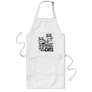 Ich bin keine antisoziale Katze Lange Schürze