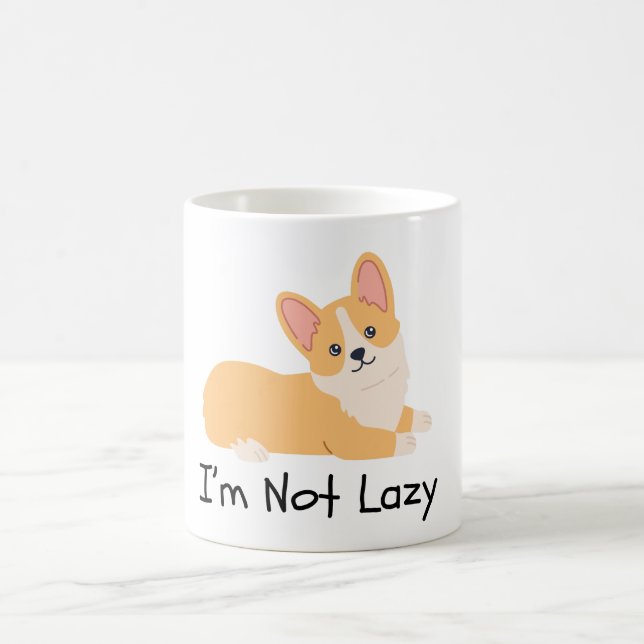 Ich bin keine faule Hundemembran Kaffeetasse (Mittel)