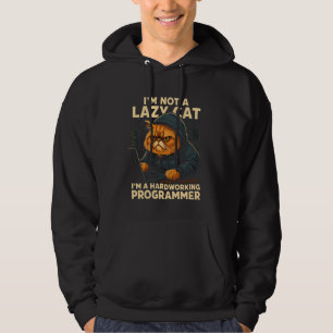 Ich bin keine faule Katze, ich bin ein Programmier Hoodie