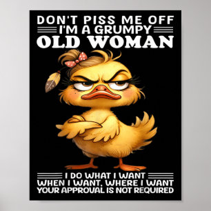 Ich bin keine junge Frau, die ich tue, was ich Gew Poster