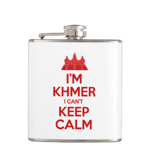Ich bin Khmer, ich kann nicht Calm Behalten Flachmann