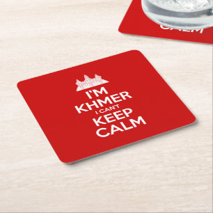 Ich bin Khmer, ich kann nicht Calm Behalten Rechteckiger Pappuntersetzer