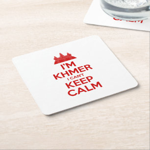 Ich bin Khmer, ich kann nicht Calm Behalten Rechteckiger Pappuntersetzer
