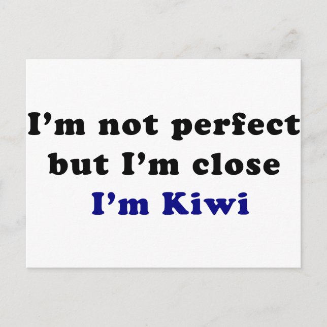 Ich bin Kiwi Postkarte (Vorderseite)