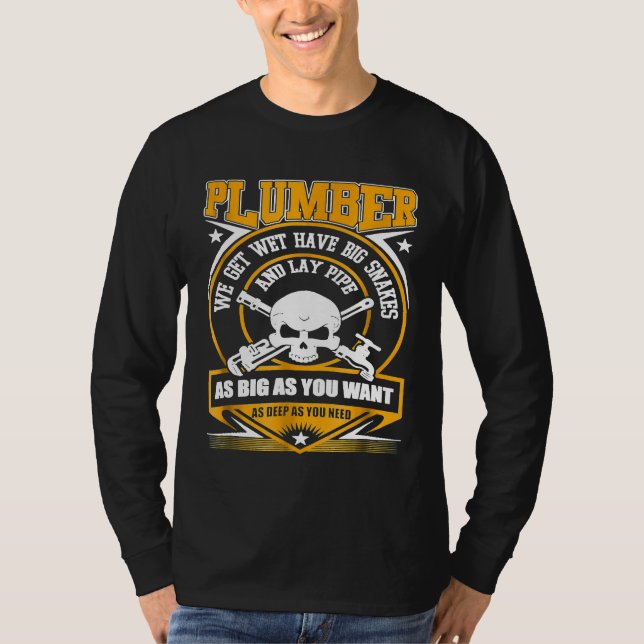 Ich bin Klempner, den ich ablegen kann T-Shirt (Vorderseite)