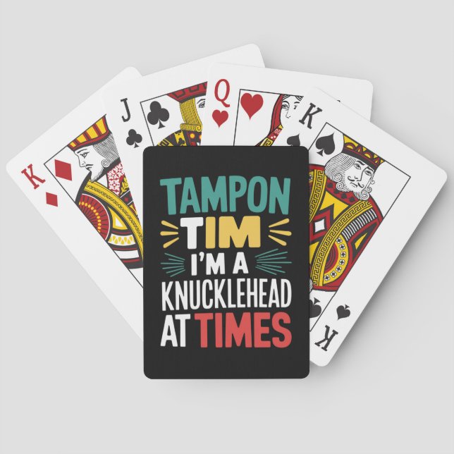 Ich bin Knucklehead bei der Times Tim Walz Debate  Spielkarten (Rückseite)