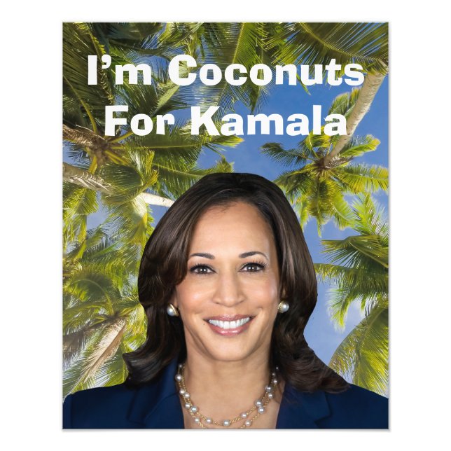 Ich bin Kokosnüsse für Kamala Fotodruck (Vorne)
