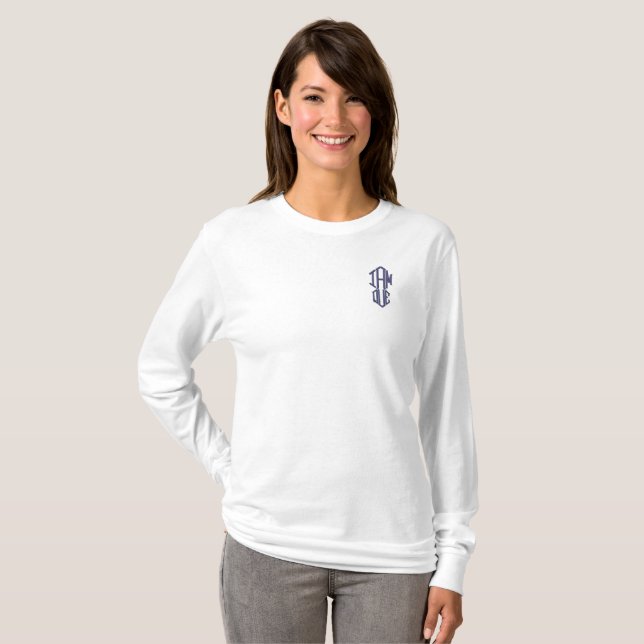 Ich Bin Königin Besticktes Langarmshirt (Vorne ganz)