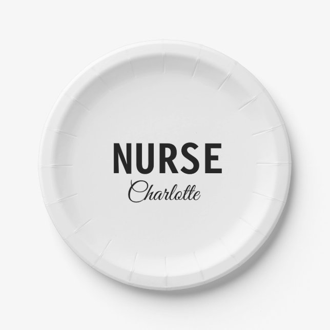 Ich bin Krankenschwester medizinischen Fachmann Fü Pappteller (Vorderseite)