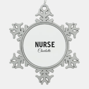 Ich bin Krankenschwester medizinischen Fachmann Fü Schneeflocken Zinn-Ornament