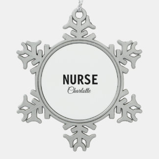 Ich bin Krankenschwester medizinischen Fachmann Fü Schneeflocken Zinn-Ornament