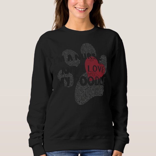 Ich bin Krankenschwester und Liebe mein Poodle Fun Sweatshirt (Vorderseite)