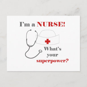 Ich bin Krankenschwester, was für eine Supermacht. Postkarte