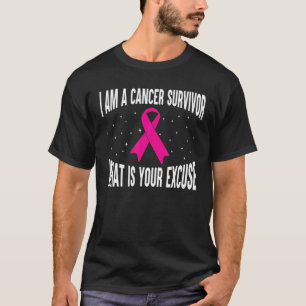 Ich bin Krebsüberlebender rosa Ribbon Brustkrebs A T-Shirt