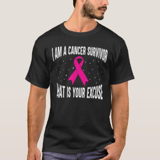 Ich bin Krebsüberlebender rosa Ribbon Brustkrebs A T-Shirt
