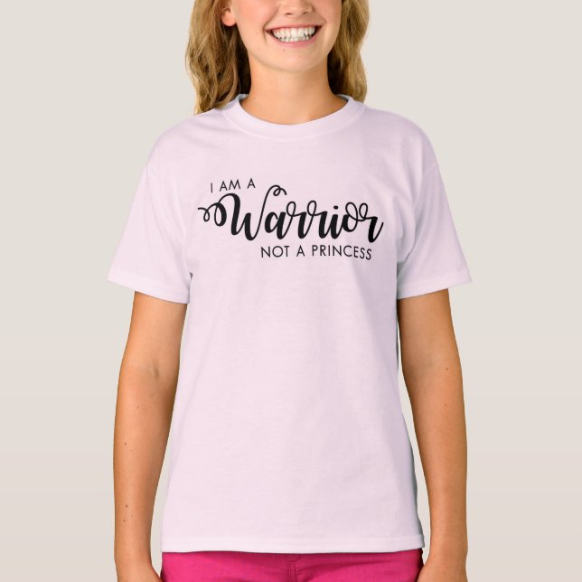 Ich bin Krieger nicht Prinzessin Kids Shirt (Vorderseite)