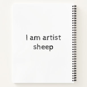 Ich bin Künstler Schaf Merchandise Notizbuch
