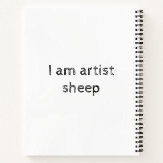 Ich bin Künstler Schaf Merchandise Notizbuch