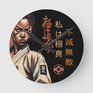 Ich bin Kyokushin - Unzerbrechlich, Unaufhaltsam, Runde Wanduhr