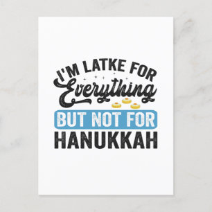 Ich bin Latke für alles, aber nicht für Hanukka Postkarte