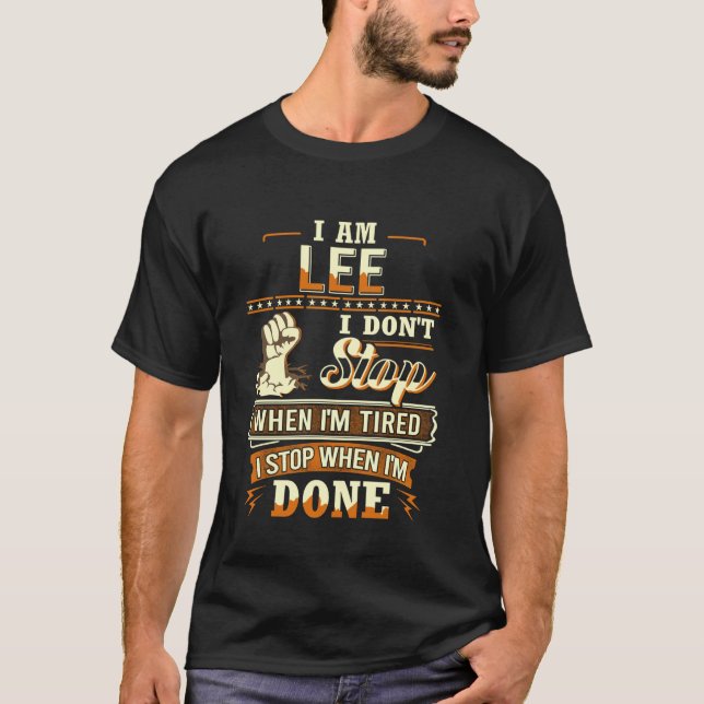 Ich bin Lee Shirt Personalisiert Lee Nachname (Vorderseite)