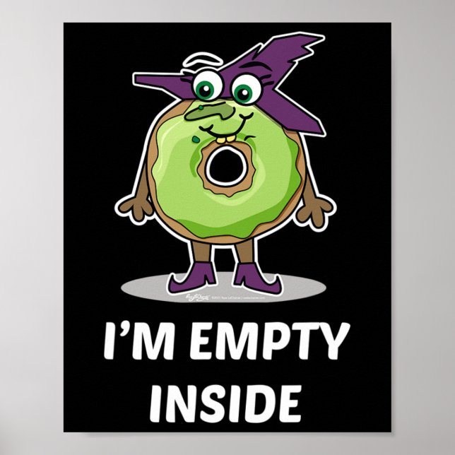 Ich bin leer im Halloween Donut Design Poster (Vorne)