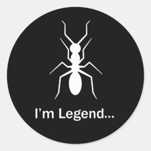Ich bin Legende Ameise Runder Aufkleber