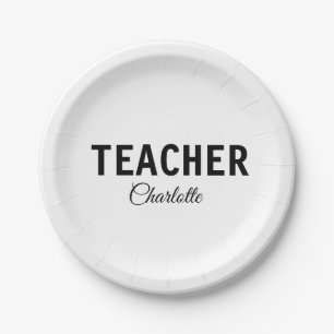 Ich bin Lehrer Schule College Fügen Sie Ihren Name Pappteller