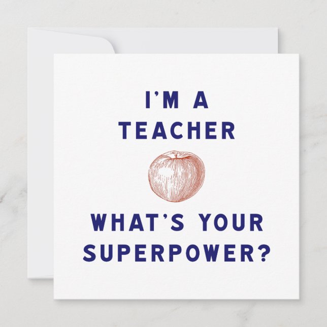 Ich bin Lehrerin [Apfel] Was ist deine Supermacht? (Vorderseite)