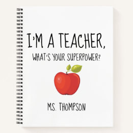 Ich bin Lehrerin, was ist deine Supermacht? Notizb Notizbuch