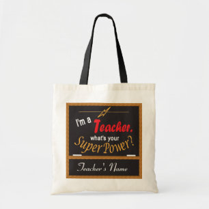 Ich bin Lehrerin. Was ist deine Supermacht? 💪 Tragetasche