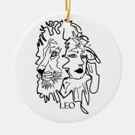 Ich bin LEO Keramik Ornament