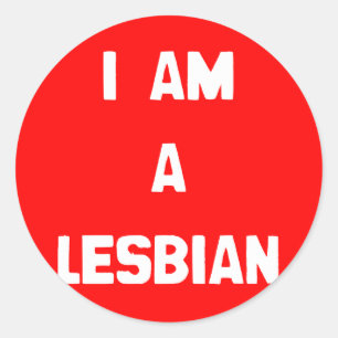ICH BIN LESBIAN RUNDER AUFKLEBER