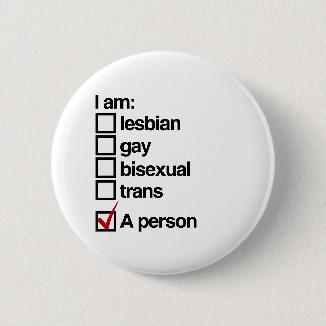 Ich bin LGBT-Person Button (Vorderseite)