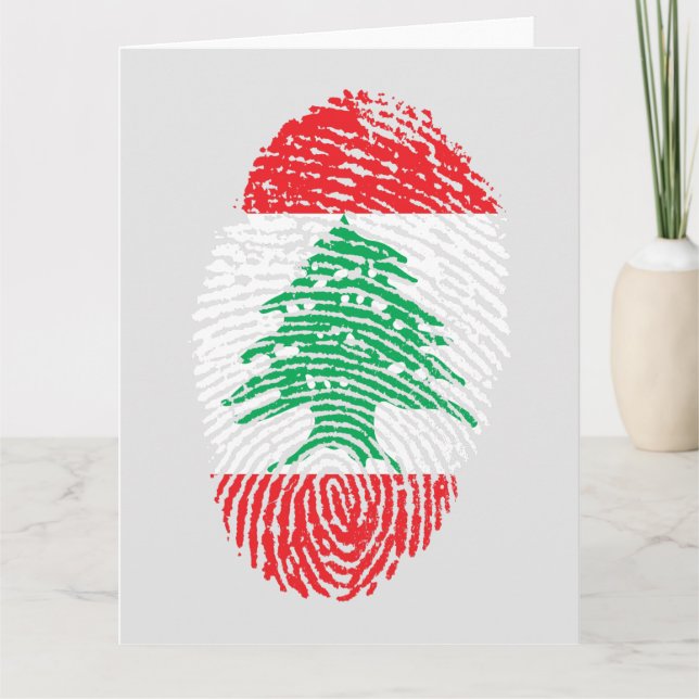 Ich bin Libanese Dankeskarte (Vorderseite)