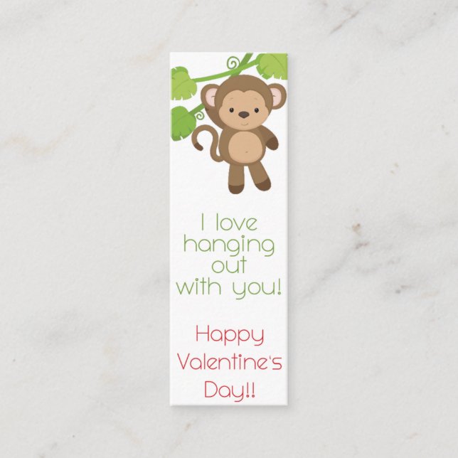 Ich bin Liebe mit dir zusammen! Valentine Lesezeic Mini Visitenkarte (Vorderseite)