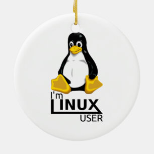 Ich bin Linux-Benutzer Keramik Ornament