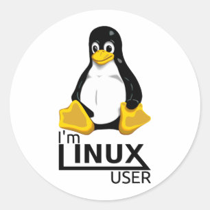 Ich bin Linux-Benutzer Runder Aufkleber