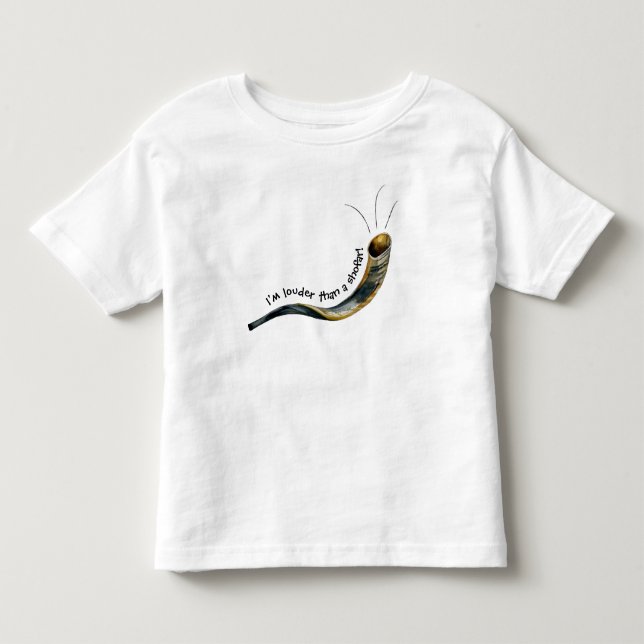 Ich bin Louder als Shofar Rosh Hashanah T - Shirt (Vorderseite)