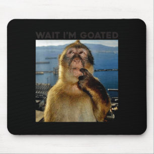 Ich bin lustig, warte, Goated, denkender Affe Meme Mousepad
